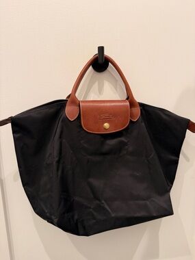 Black longchamp le pliage tote